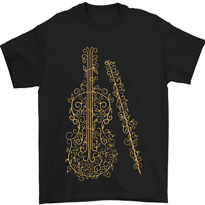 Gil dan Herren T-Shirt Violine Cello 100% Baumwolle Kurzarm Regular