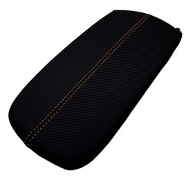Fits 2016-2020 Chevrolet Malibu Carbon Fiber Console Armrest Cover Orange Stitch