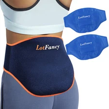 Back Pain Gel Pack, Reusable & Flexible Hot or Cold Pack for Pain Relief Waist