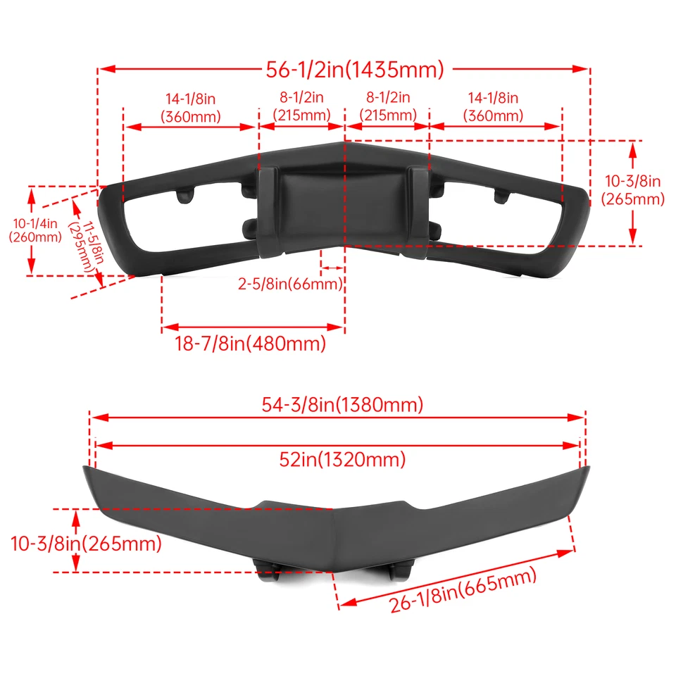 For Chevy Corvette 1975-1979 76 77 78 Primer Black Front Bumper Fiberglass - Изображение 3 из 4
