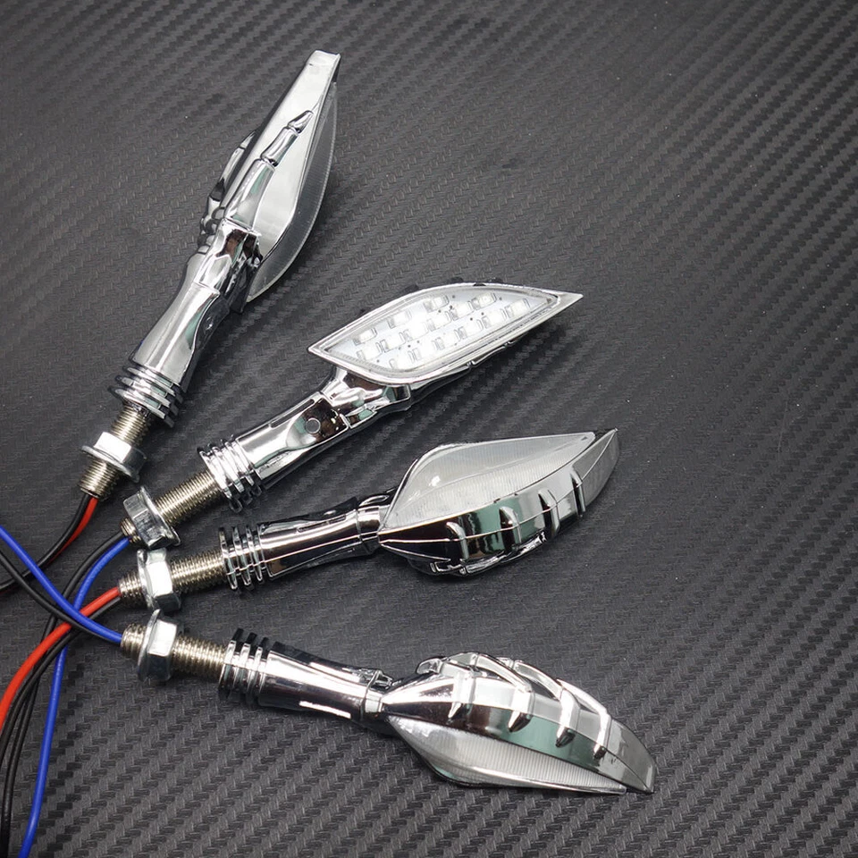 4x Motorcycle LED Turn Signal Light Indicators Lights 12V For Yamaha FZ8 Raider Foto 3 de 4