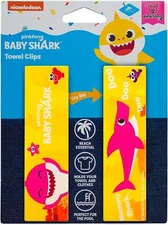 Pinkfong Mommy Baby Shark Towel Clips Yellow Secure Bag Lounge Chair Accessory