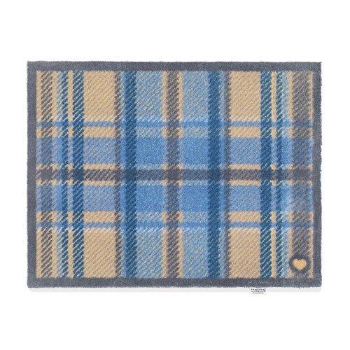 Hug Rug (Tartan Blue) Dirt Trapper Door Mat & Runner Machine Washable - Picture 5 of 6