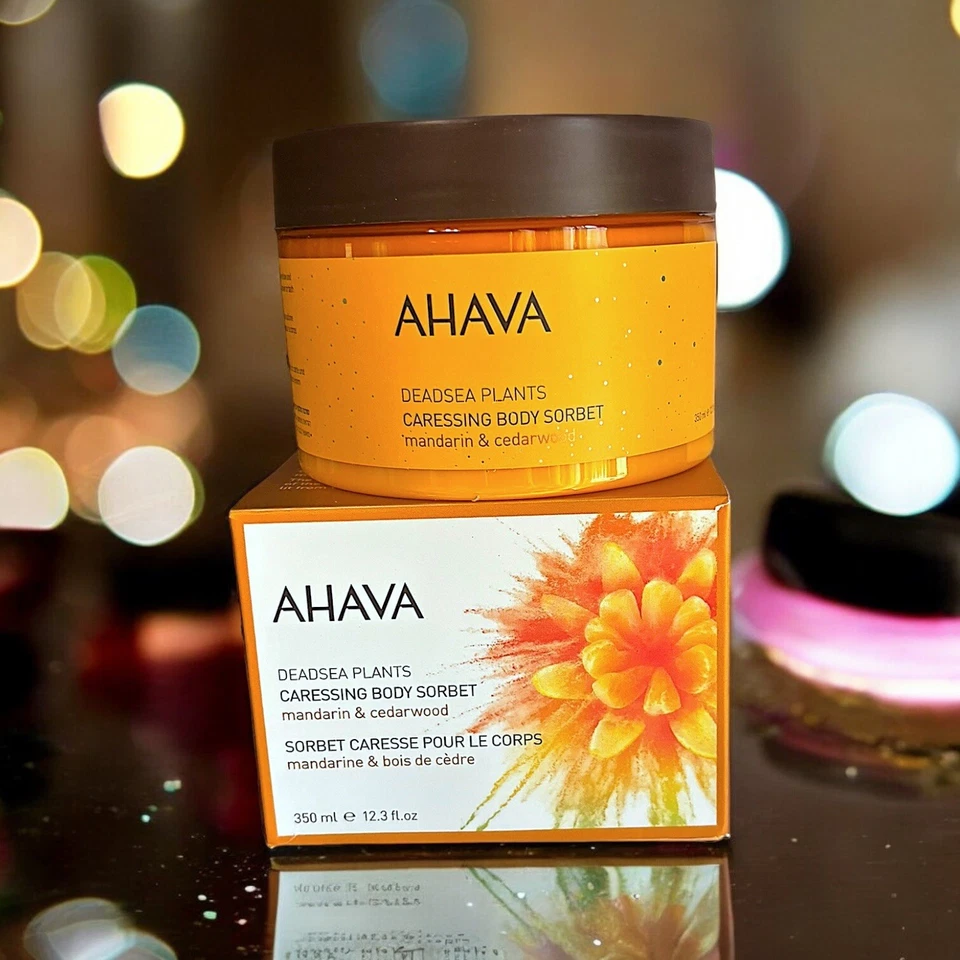 Ahava растения Мертвого моря ласковый тела сорбет 12,3 унций мандарин и кедр новый в коробке - Изображение 3 из 4