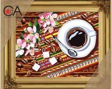 "Coffee Break" Printed Needlepoint Tapestry  Kit  6316K