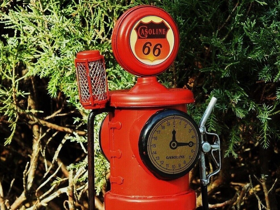 Handmade Tin Phillips 66 Previsible Clock Face Gas Station Pump
