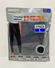 32 Degrees Heat Thermal Base Layer Legging Womens Large Black Quick Dry 2 Pack