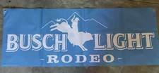 Busch Light Welcome Rodeo Fans Banner – 18" x 48" Vinyl Sign – Western Rodeo