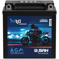 NRG YB9L-B AGM Motorradbatterie 9,5Ah 12V 50912 CB9L-B YB9LB YB9L-A2 12N7-3B 9Ah