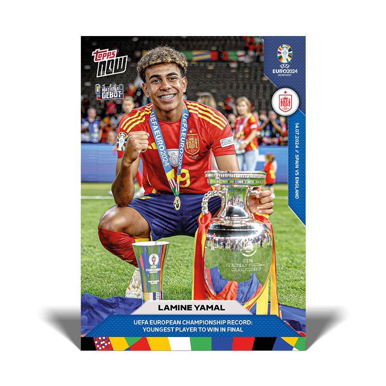 2024 Topps Now UEFA EURO Lamine Yamal #66 Rookie RC