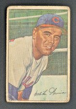 1952 Bowman #7 Mike Garcia - Cleveland Indians Pitcher - 20 Game Winner! (Fair)