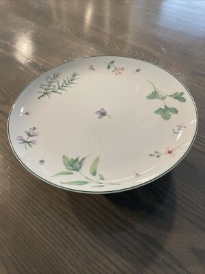 Vintage Shafford Dessert Time Porcelain Pedestal Cake Stand Bouquet Garni 1990