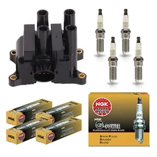 1X Ignition Coil & 4X NGK Platinum Spark Plug for 2001-2004 Ford Escape l4 2.0L