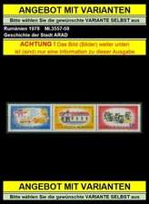 Romania 1978 Mi.3557-59 950 years ARAD, settlement Ziridava, Claudius Ptolemy