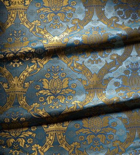 Vestido de iglesia de brocado litúrgico griego ortodoxo 150 cm de ancho tela Jacquard - Imagen 2 de 16