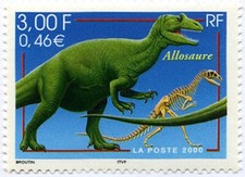TIMBRE FRANCE NEUF 2000 regards sur la nature allosaure y&t 3334