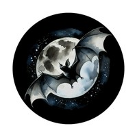 Fledermaus Im Mondlicht Magnet Mit FlaschenöFfner Rund