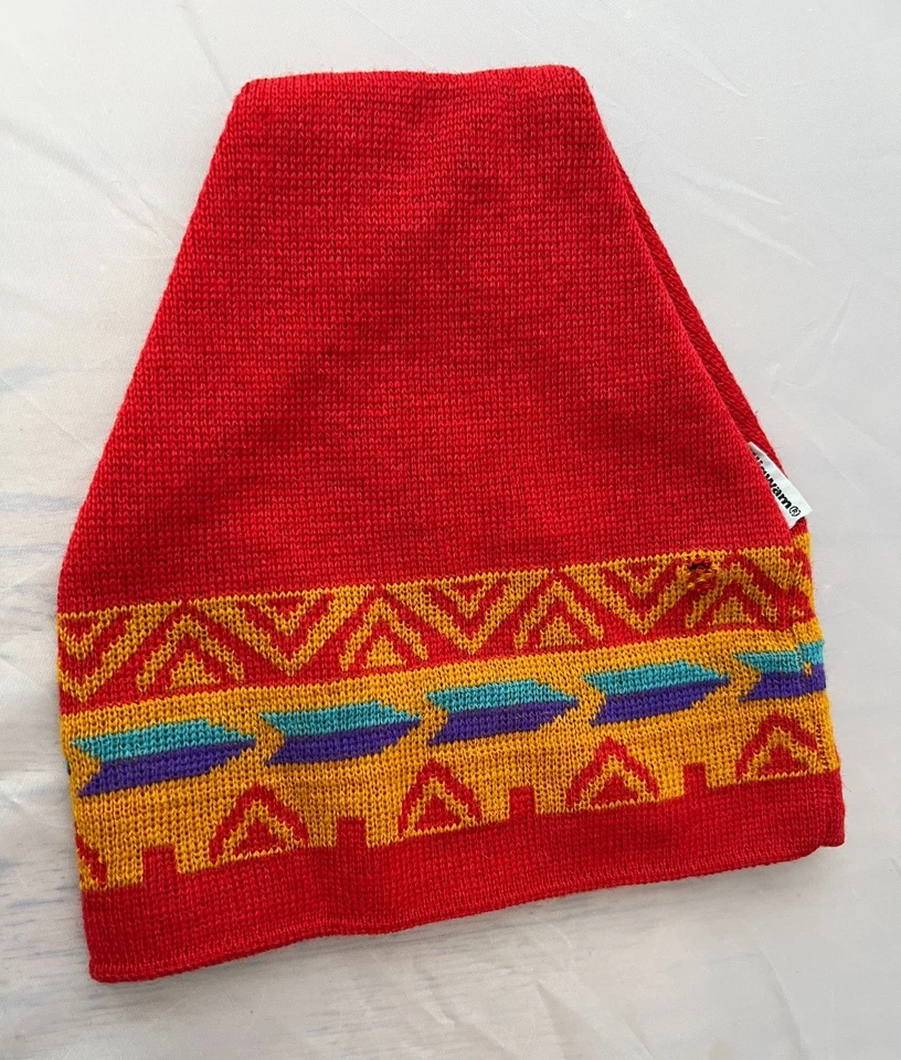 De colección Años 70-80 Wigwam 100% Lana Geométrico Gorro Esquí Snowboard Foto 2 de 4