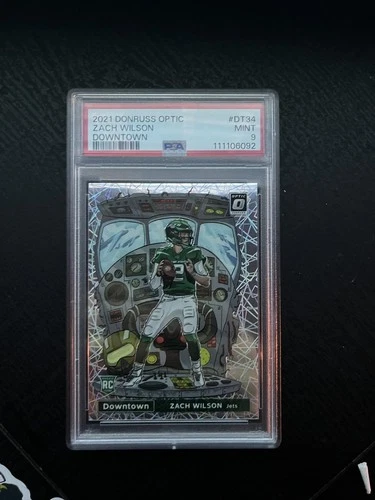 Zach Wilson Downtown 2021 Donruss Optic  PSA 9  
