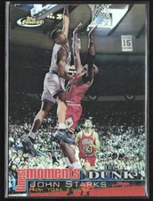 John Starks 2000-01 Topps Finest Refractor Moments #FM-JS New York Knicks