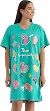 Hatley One Size Sleepshirt Dink Responsibly SS4DINK002