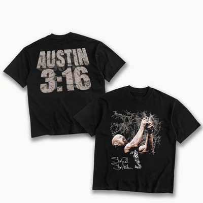 Stone Cold Beer Smash Heavy Cotton WWE T-shirt Wrestler Shirt Fan