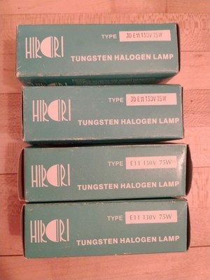 4 pack Hikari E11 Bulb, JDE11 130v 75w Halogen Light Bulbs T4 E11 JD Bulb NEW 