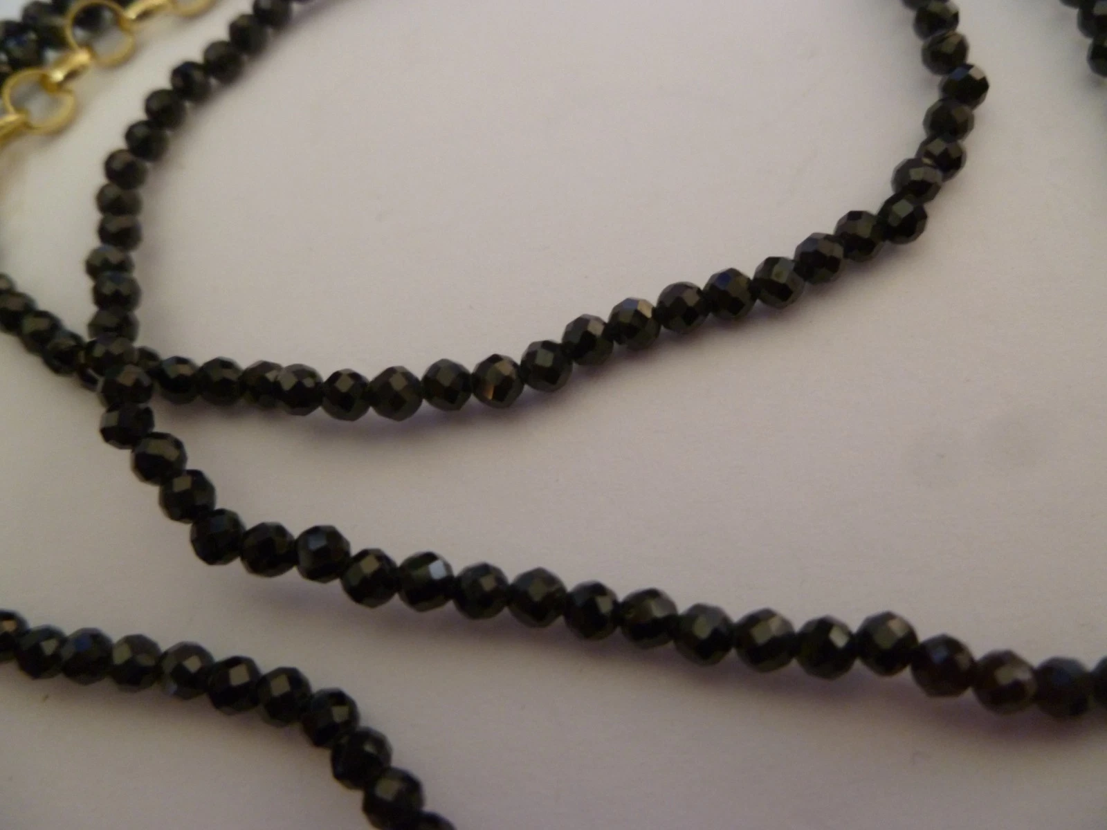Bellezza Black Spinel Gold Tone, Black Openwork Floral Heart Pendant Necklace - product detail image 3