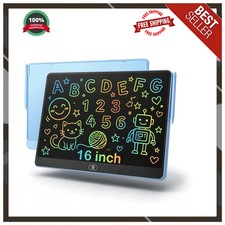 16 Inch LCD Writing Tablet Colorful Electronic Doodle Board Drawing Pad Blue
