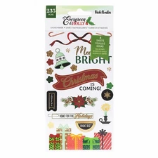 Vicki Boutin Evergreen & Holly Sticker Book-W/Gold Foil Accents 235/Pkg - 3 Pack