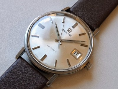 Revue Automatic Vintage Uhr ETA 2472 Edelstahl 21 Jewels Swiss Made