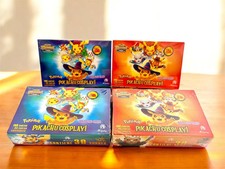 4 BOXES - POKEMON PIKACHU COSPLAY Halloween Cards 120 Sealed Pack