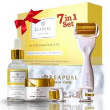 Derma Roller Kit for Face, Body, Stretch Marks - Skin Care 7 Piece Set