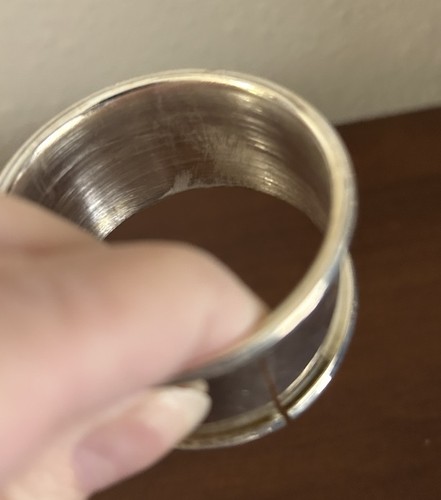 Vintage Leonard Silver Plated Napkin Rings Set Of 8 Rolled Edge Hong Kong - Picture 5 of 7