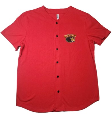 American Apparel Hawaiian Heritage Men's L Thick Knit Red Baseball Jersey 