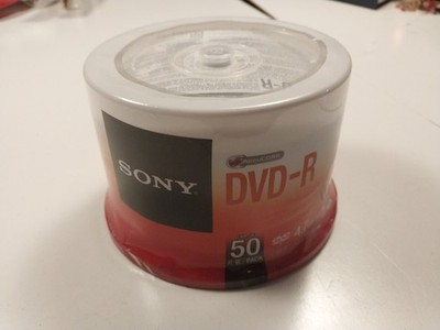 Sony DVD-R 50 Pack 4.7 GB 120 Min Blank Media Disc New / Sealed