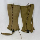 VINTAGE WWII US ARMY CANVAS MILITARY SPATS GAITERS BOOT COVERS LEGGINGS