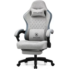 Gaming Chair, Computer Office Chair with Pocket Spring Cushion, Linkage Armre...