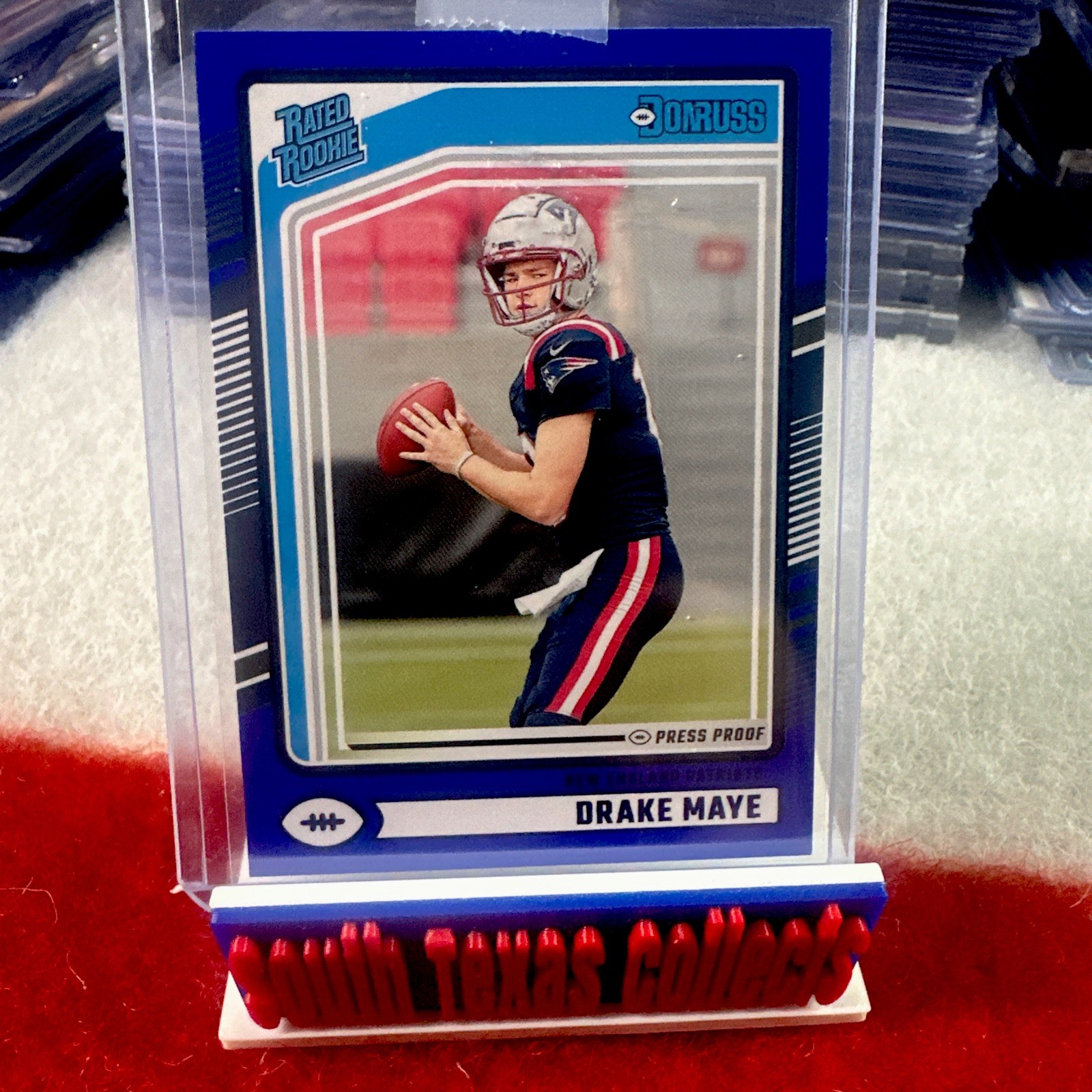 2024 Panini Donruss - Rated Rookie Drake Maye #379 Blue Press Proof (RC)