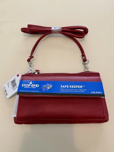 MUNDi Red Wallet/crossbody Safe Keeper. NWT