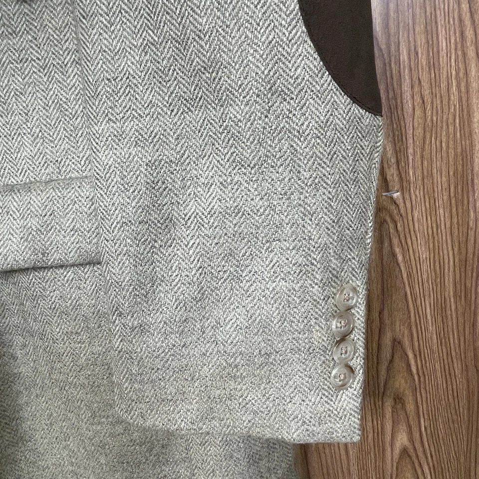 Roundtree Yorke Sport Coat Mens 40R 42R Multicolor Wool Mohair Elbow Patches - Image 3 of 4