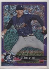 2018 Bowman Chrome Prospects Purple Shimmer Refractor 220/655 Patrick Weigel z6b