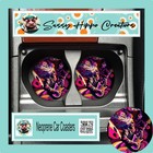 Car Coasters Neon Rocker Music Rock Band Guitar Set of 2 Neoprene Absorbent