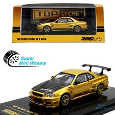 INNO64 1:64 Nissan GT-R R34 GOLD "TOP SECRET"