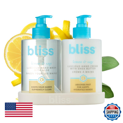 Bliss Lemon & Sage Happy Hands Duo | Hydrating Hand Wash & Nourishing Hand Cream
