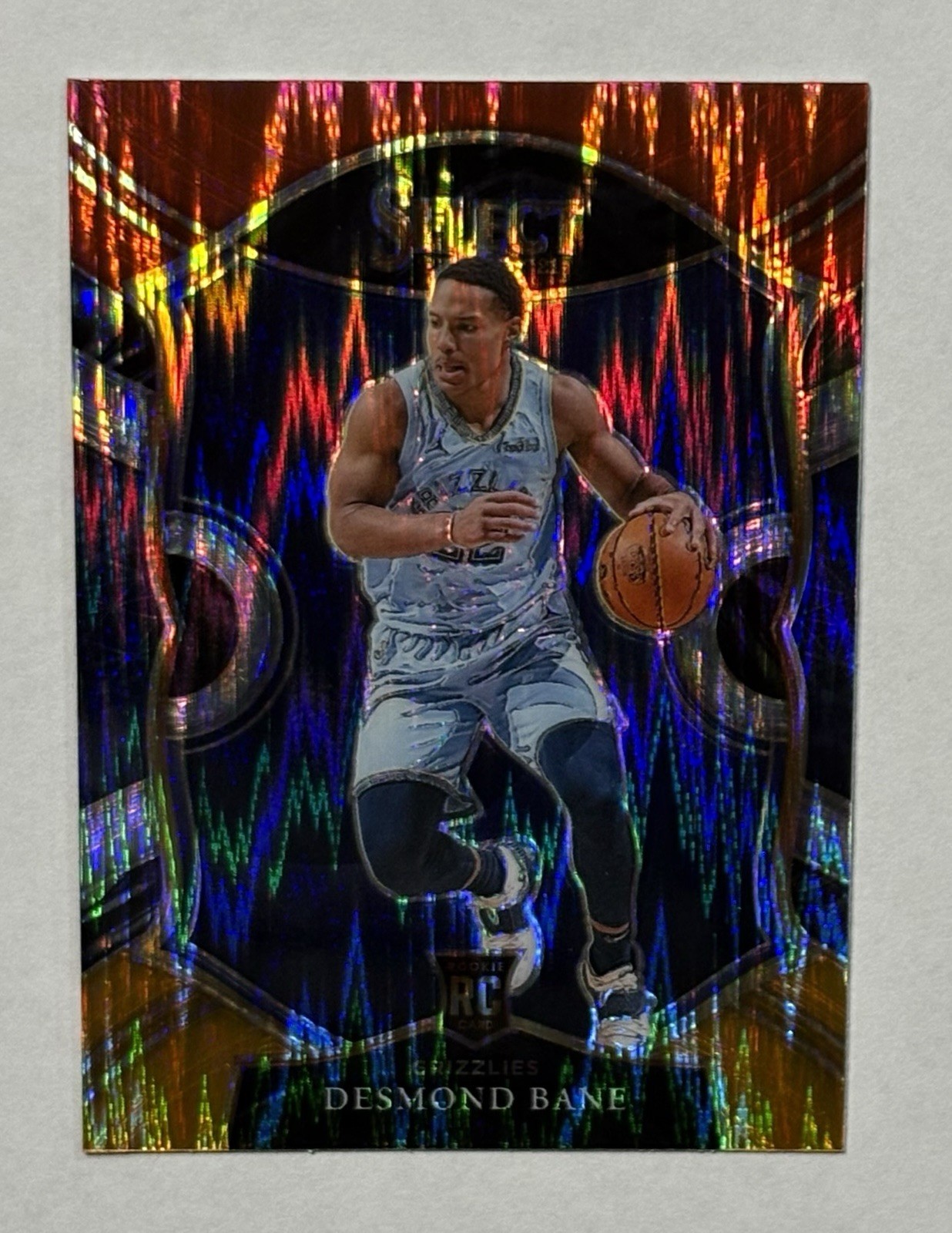 2020-21 Panini Select #90 Desmond Bane Red White Orange Shimmer Rookie Magic