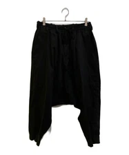 s'yte                    COTTON TWILL HEM RIB BALLOON SARUEL PANTS black UM-P44-