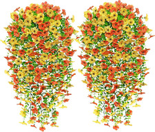 Kunstblumen Hängend Herbst 4 Stück Kunstblumen Outdoor Herbstdeko Künstliche Hän