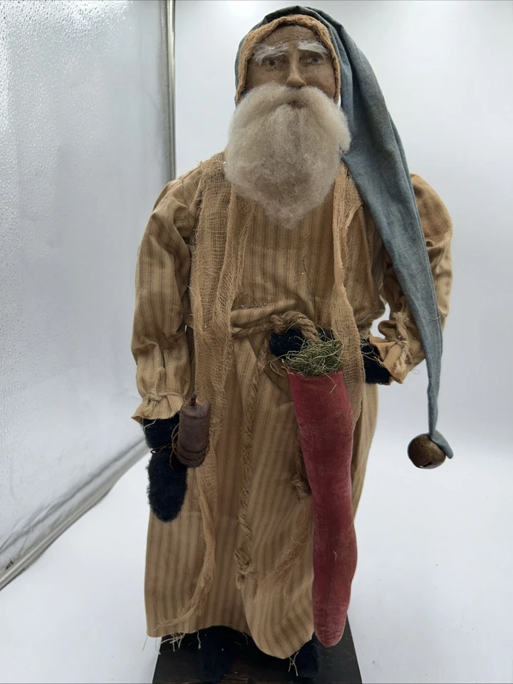 Camisa de noche vintage Arnett’s Country Store Santa 24” firmada casera cera de abejas Foto 2 de 4