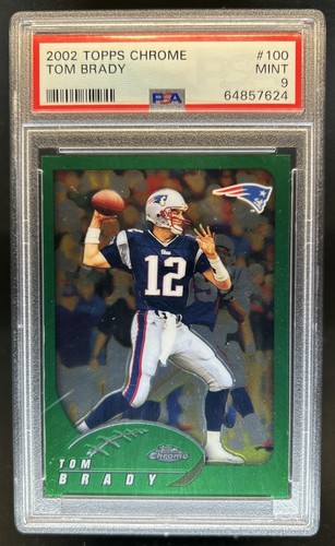 2002 Topps Chrome Tom Brady #100 Patriots PSA 9